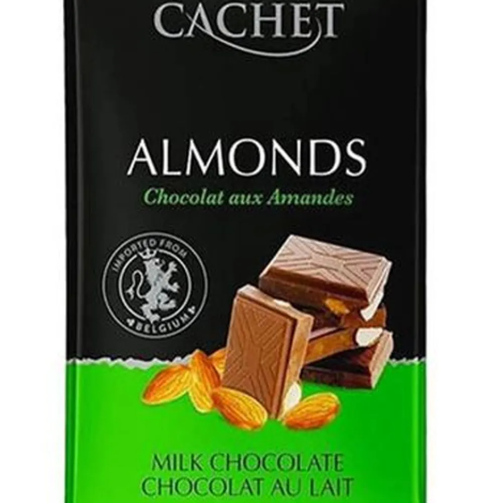 Шоколад Cachet Молочний з мигдалем 300гр  арт. 07431 
