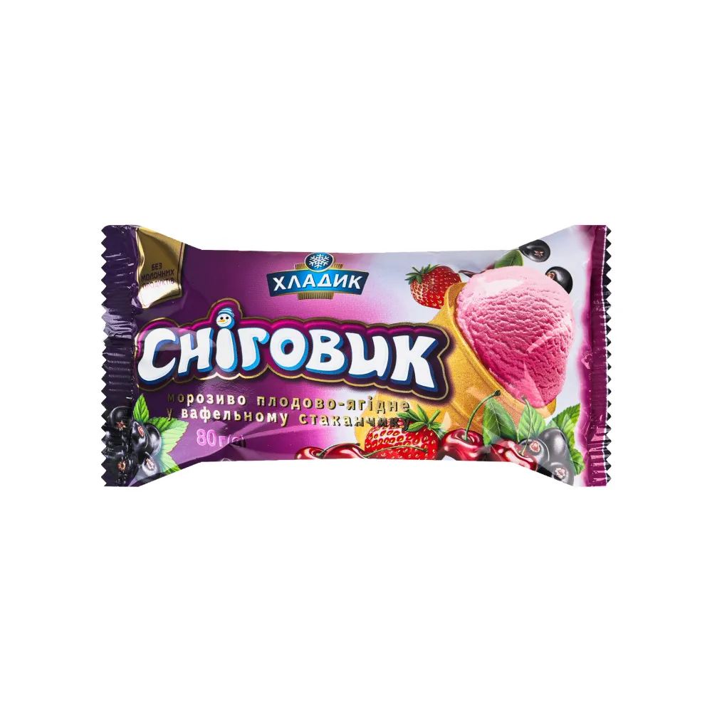Морозиво Хладик Сніговик плод-яг стак. 80гр  арт. 02503 