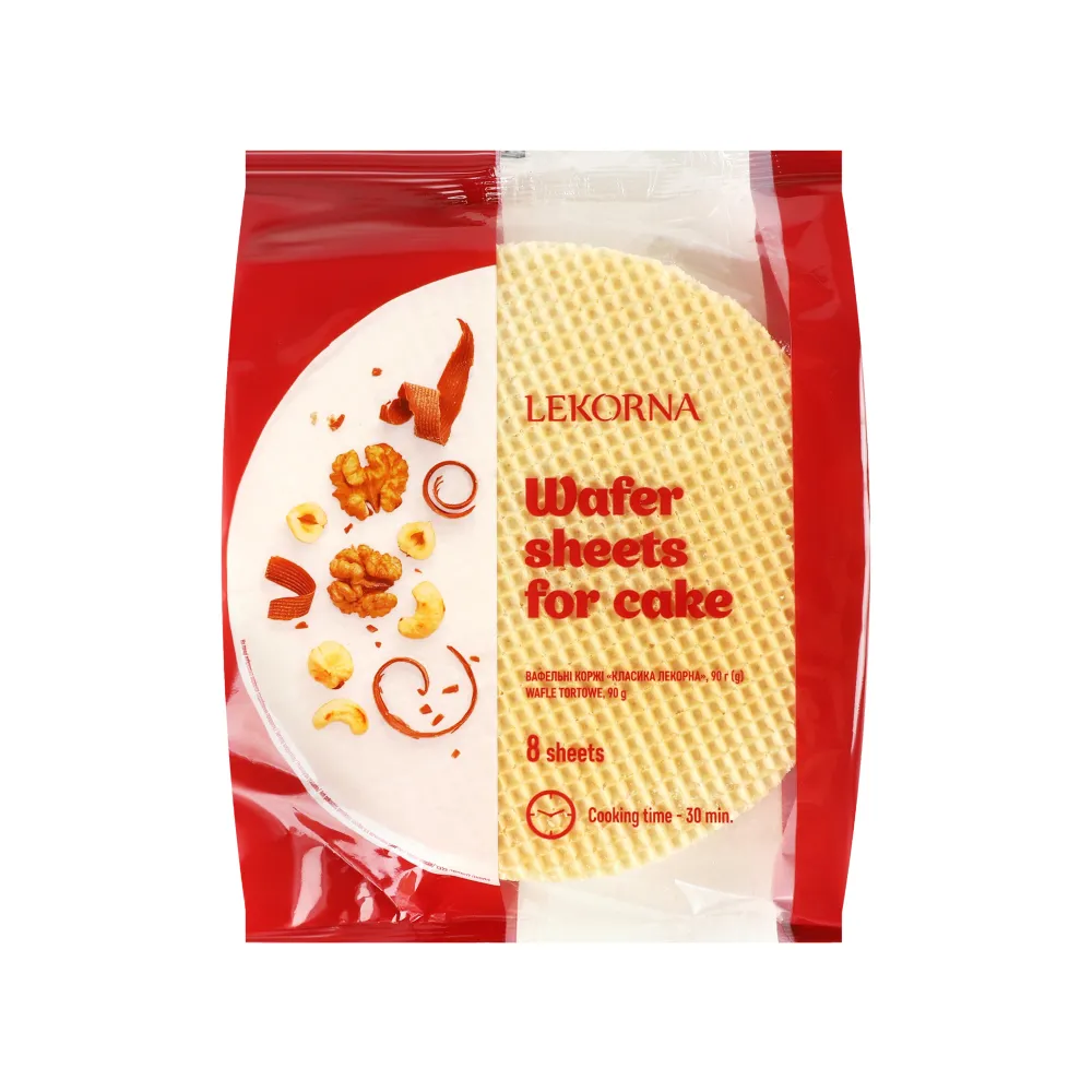 Вафельні коржі для торту Lekorna Мал. 90гр  арт. 01607 