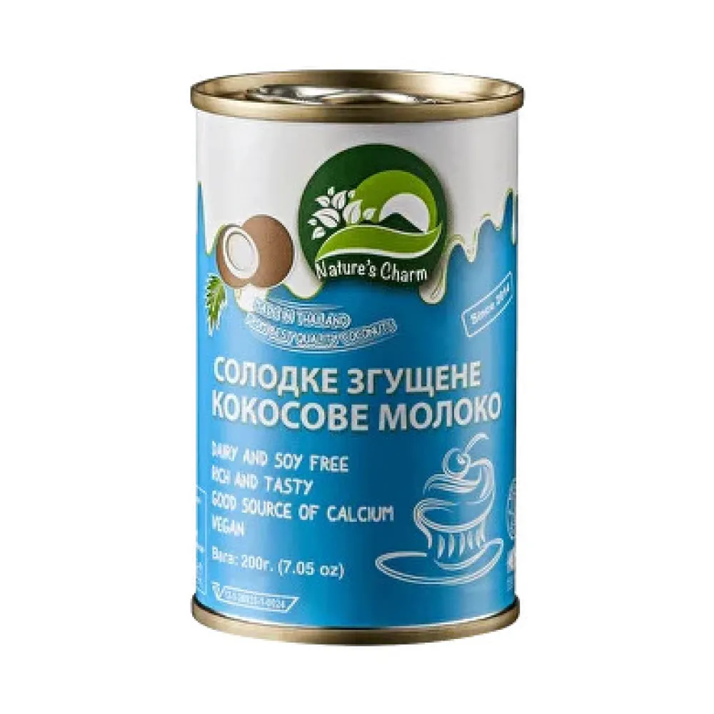 Згущене молоко Nature's Charm Кокосове, б/ц 320гр  арт. 11046 
