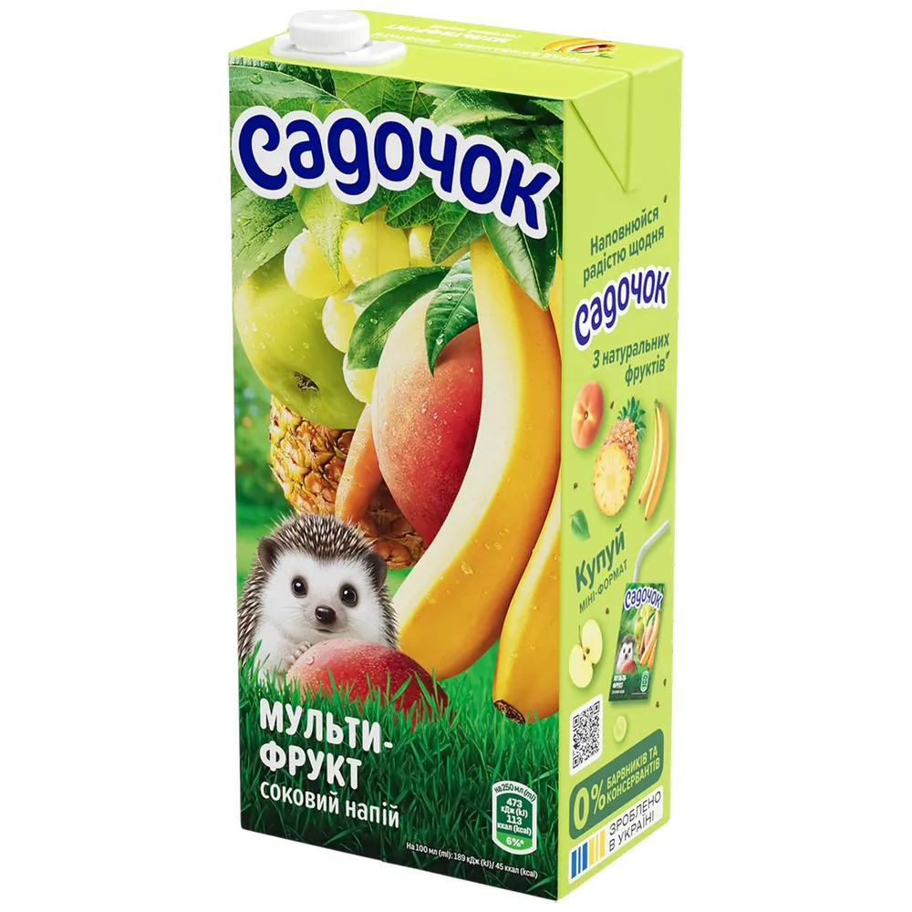 Сік Садочок Мультифрукт 0,95л  арт. 10310 