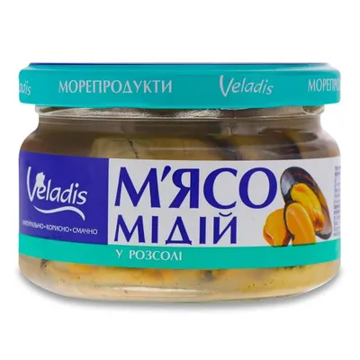 Мідії Veladis у розсолі 200гр  арт. 09489