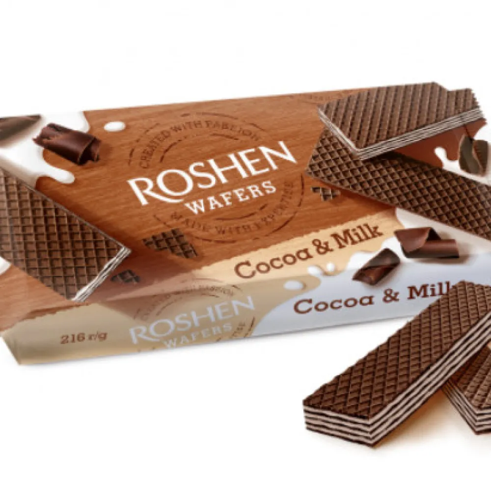 Вафля Roshen Какао-молоко Акц. 216гр  арт. 09536 
