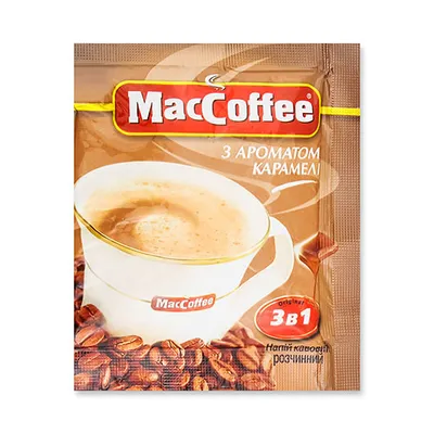 Кава стік MacCoffee 3в1 Карамель 18гр  арт. 04590