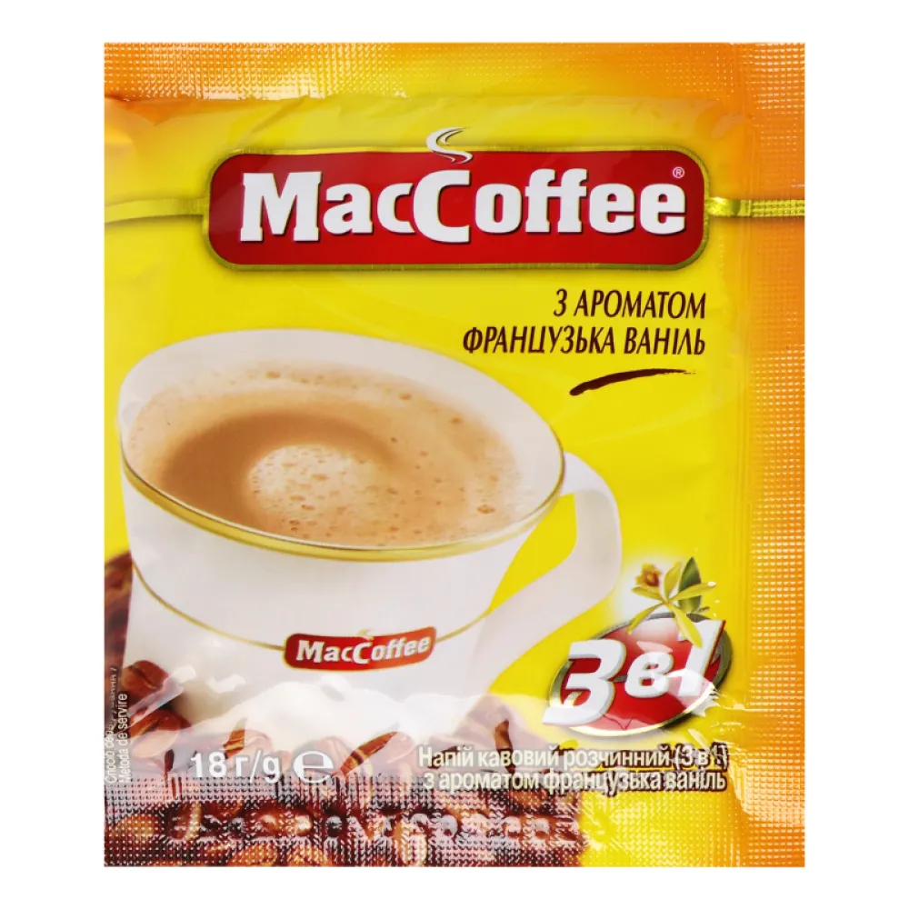 Кава стік MacCoffee 3в1 Француз ваніль 18гр  арт. 04593 