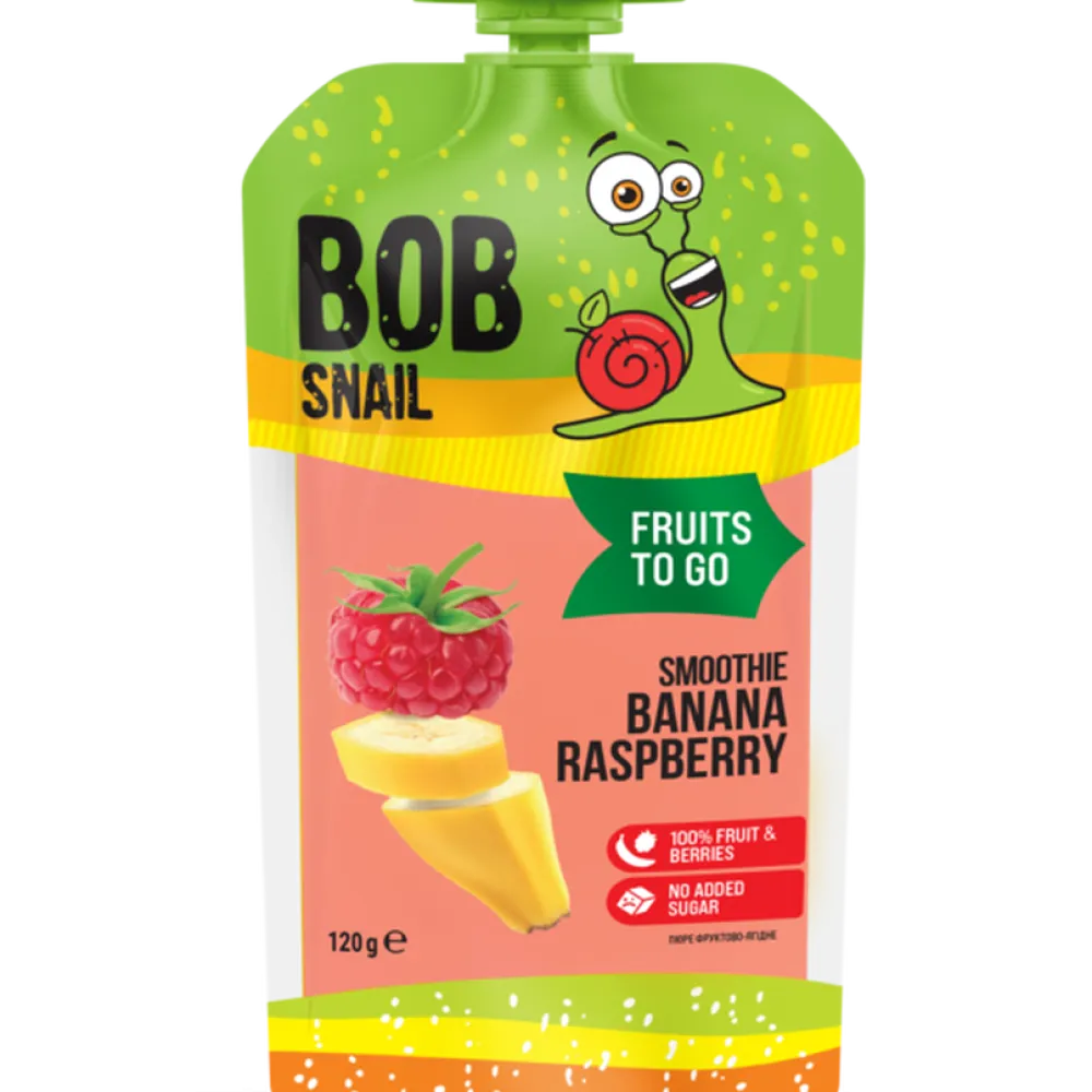 Смузі Bob Snail бан-малина 120гр  арт. 06732 