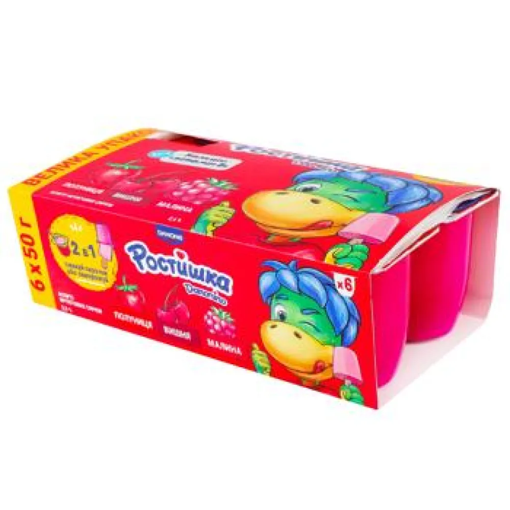Йогурт Danone Асорті фруктових сирочків 6шт*50гр  арт. 09504 