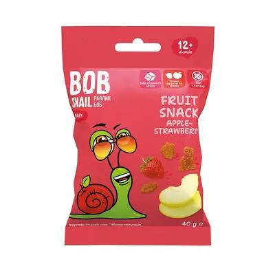 Фруктовий снек Bob Snail ябл-полуниця 40гр  арт. 06743