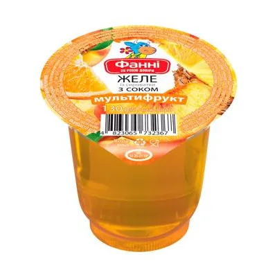 Желе Фанні на сироватці мультифрукт 130гр  арт. 09983