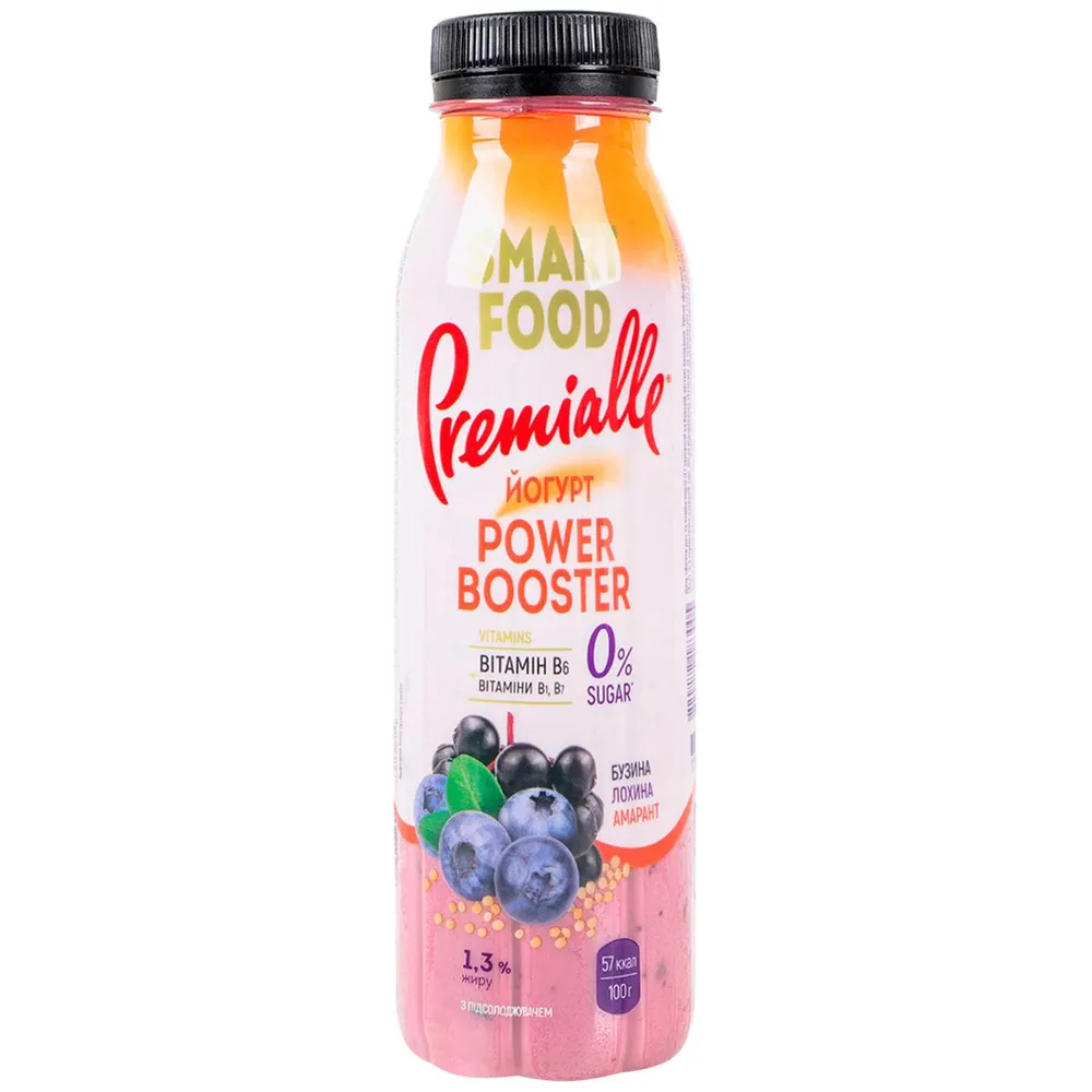 Йогурт Premialle Smart Food бузина-лохина-амарант 290гр  арт. 10356 
