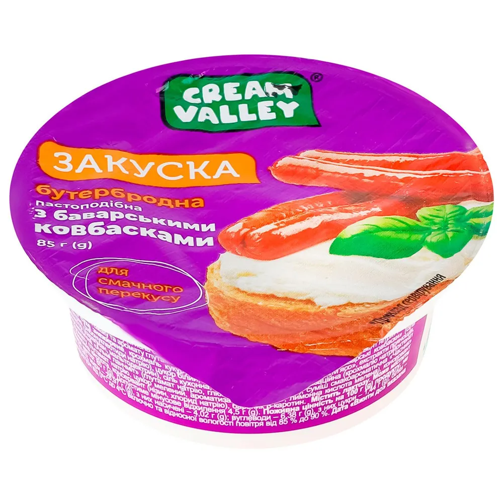 Закуска Cream Valley з бав.ковбасками 85гр  арт. 09750 