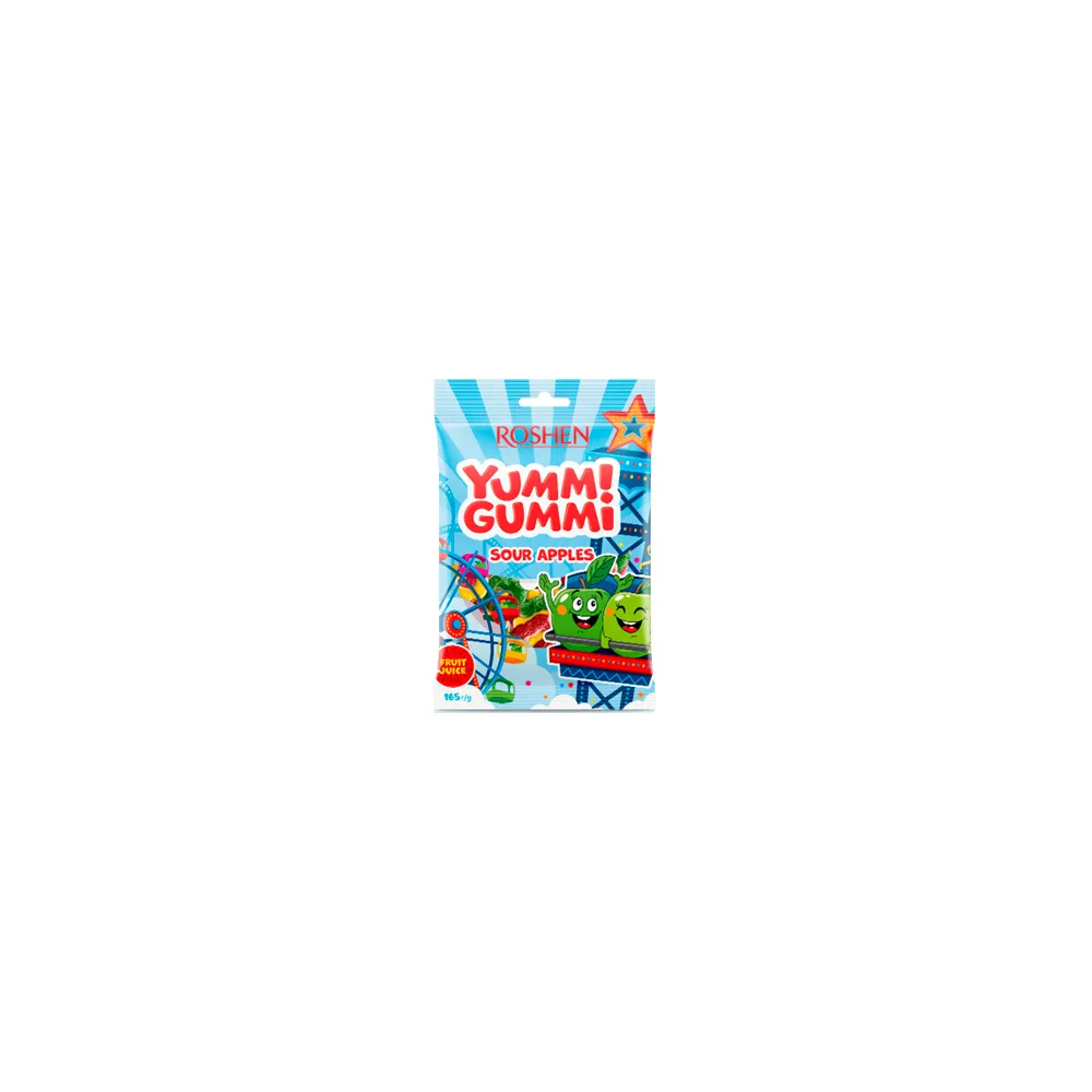 Желейна цукерка Yummi Gummi Sour Apples 165гр  арт. 08992 