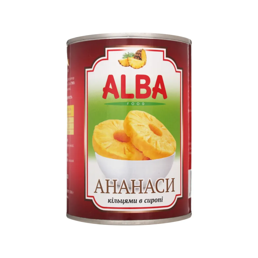 Ананас Alba кільця 580гр  арт. 07747 
