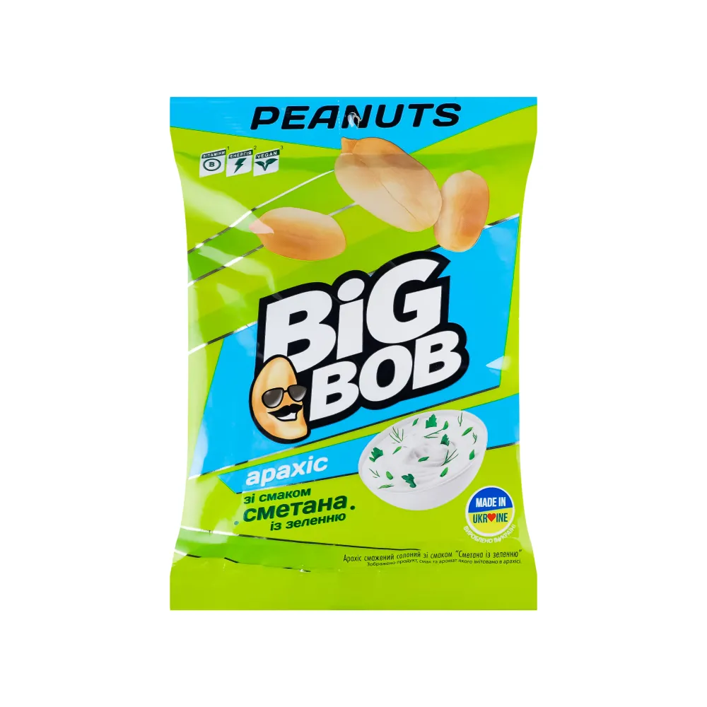 Арахіс Big Bob Сметана-зелень 120гр  арт. 07017 