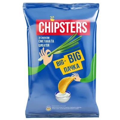 Чипси Chipster's Сметана та цибуля 70гр  арт. 00612