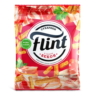 Сухарики Flint пшен.-житн. бекон 65гр  арт. 06711
