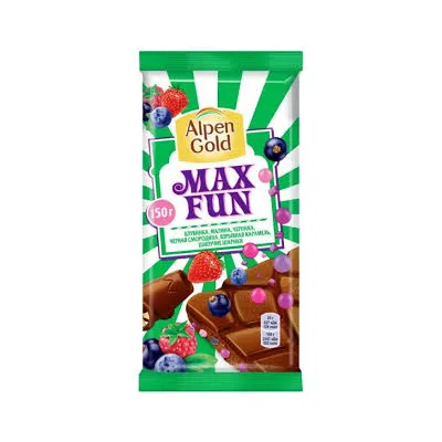 Шоколад Max Fun Ягід.мікс 150гр  арт. 01823
