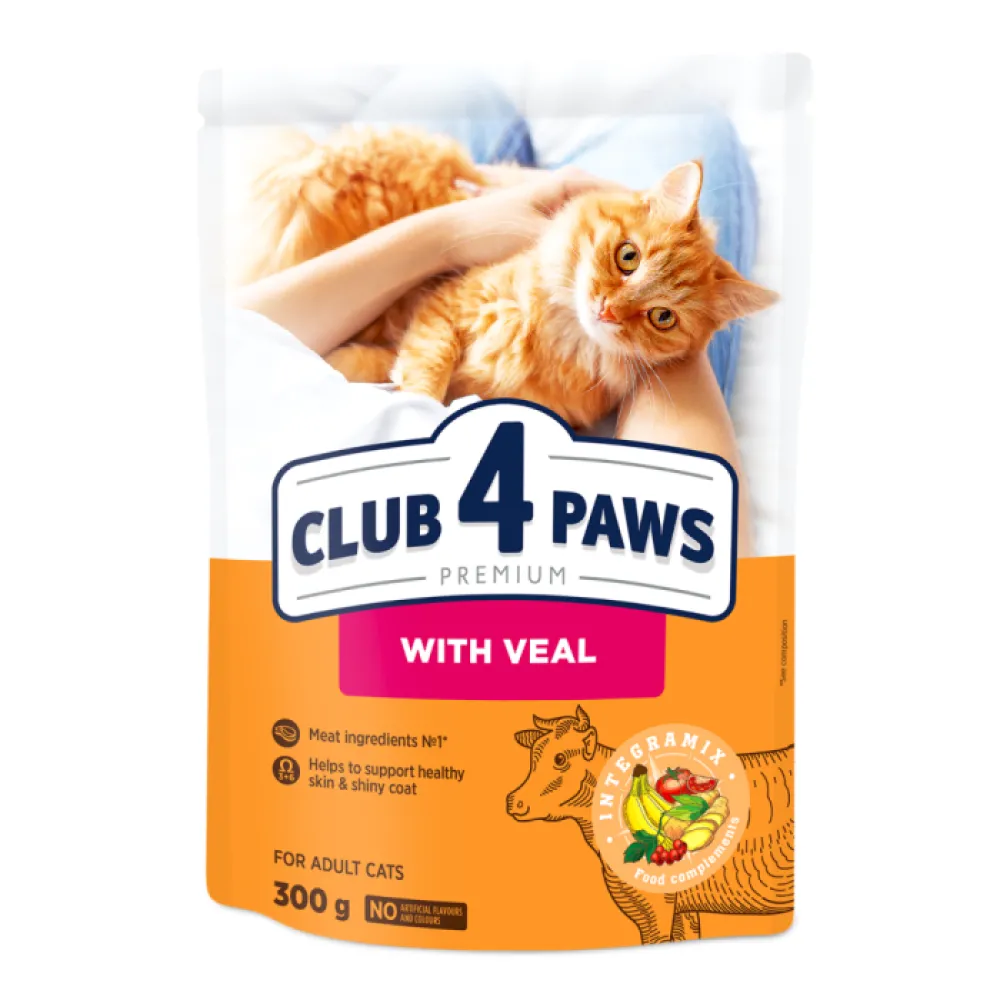 Сухий корм для котів Club 4 Paws Яловичина 300гр  арт. 08147 