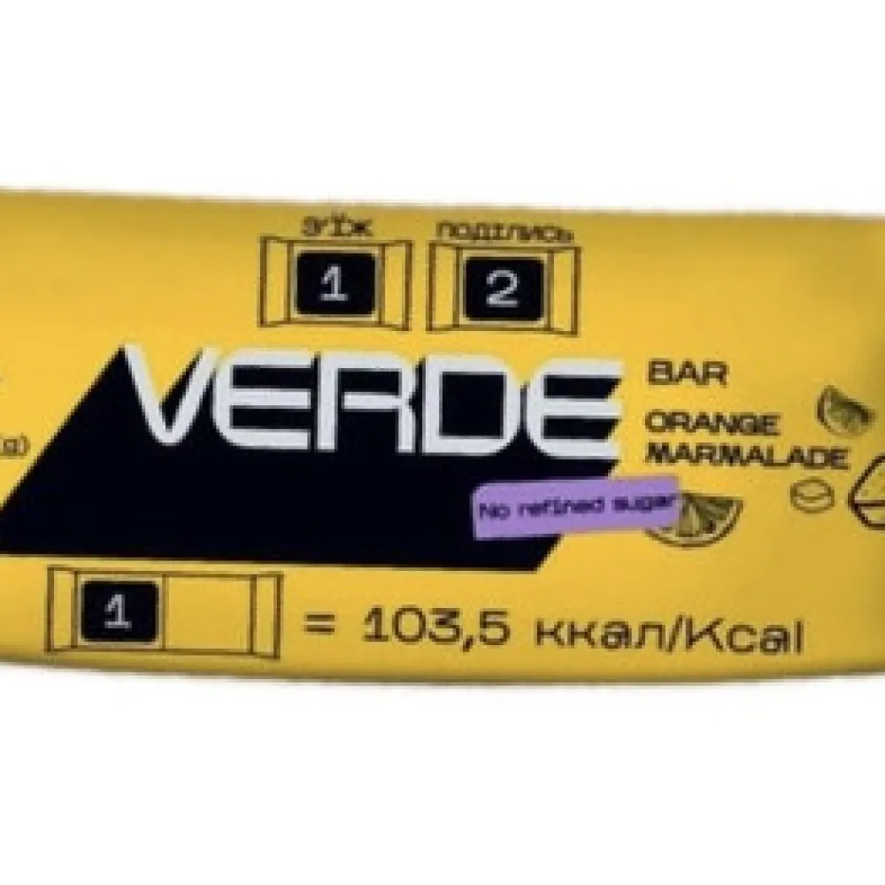Батончик Verde Мармелад-апельсин  б/ц 45гр  арт. 09299 