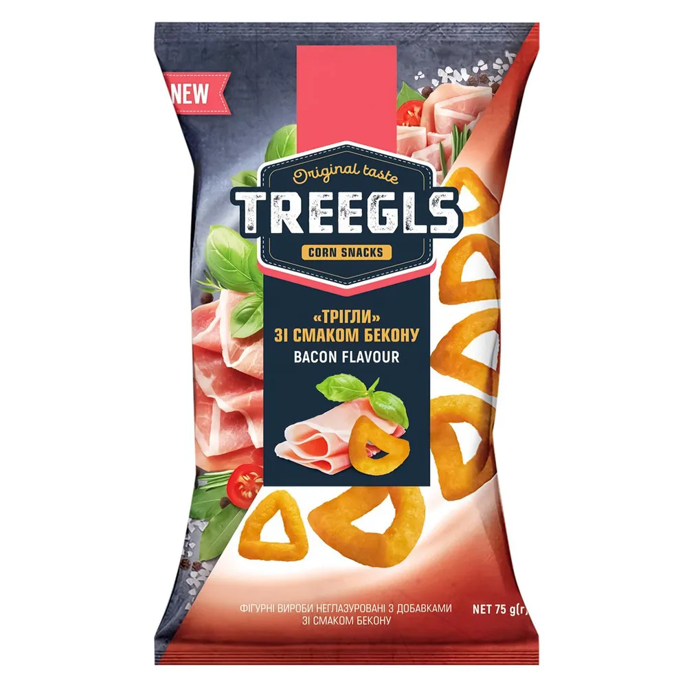 Снек Treegls Кукур.з беконом 75гр  арт. 08688 