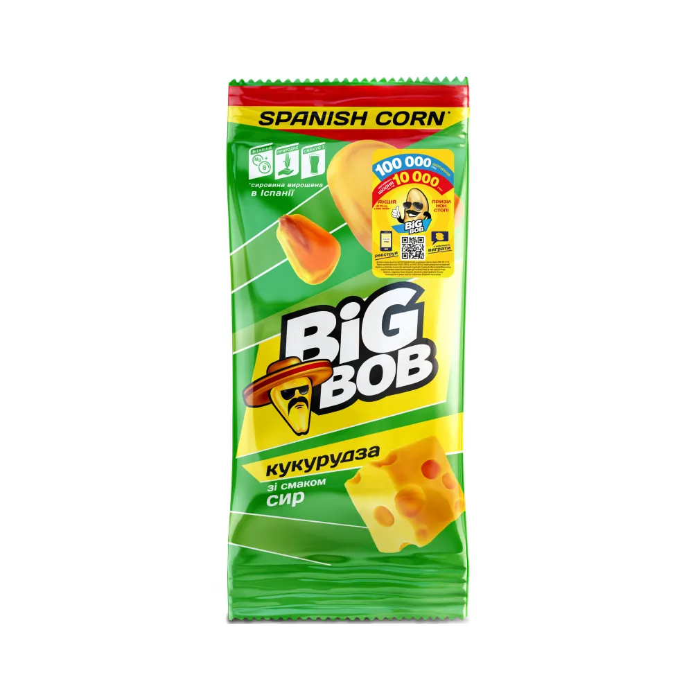 Кукурудза смажена Big Bob Сир 60гр  арт. 00596 