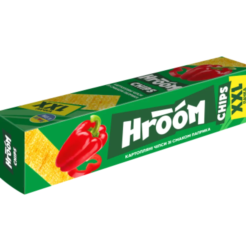 Чипси Hroom пласт.Паприка 100гр  арт. 06722 