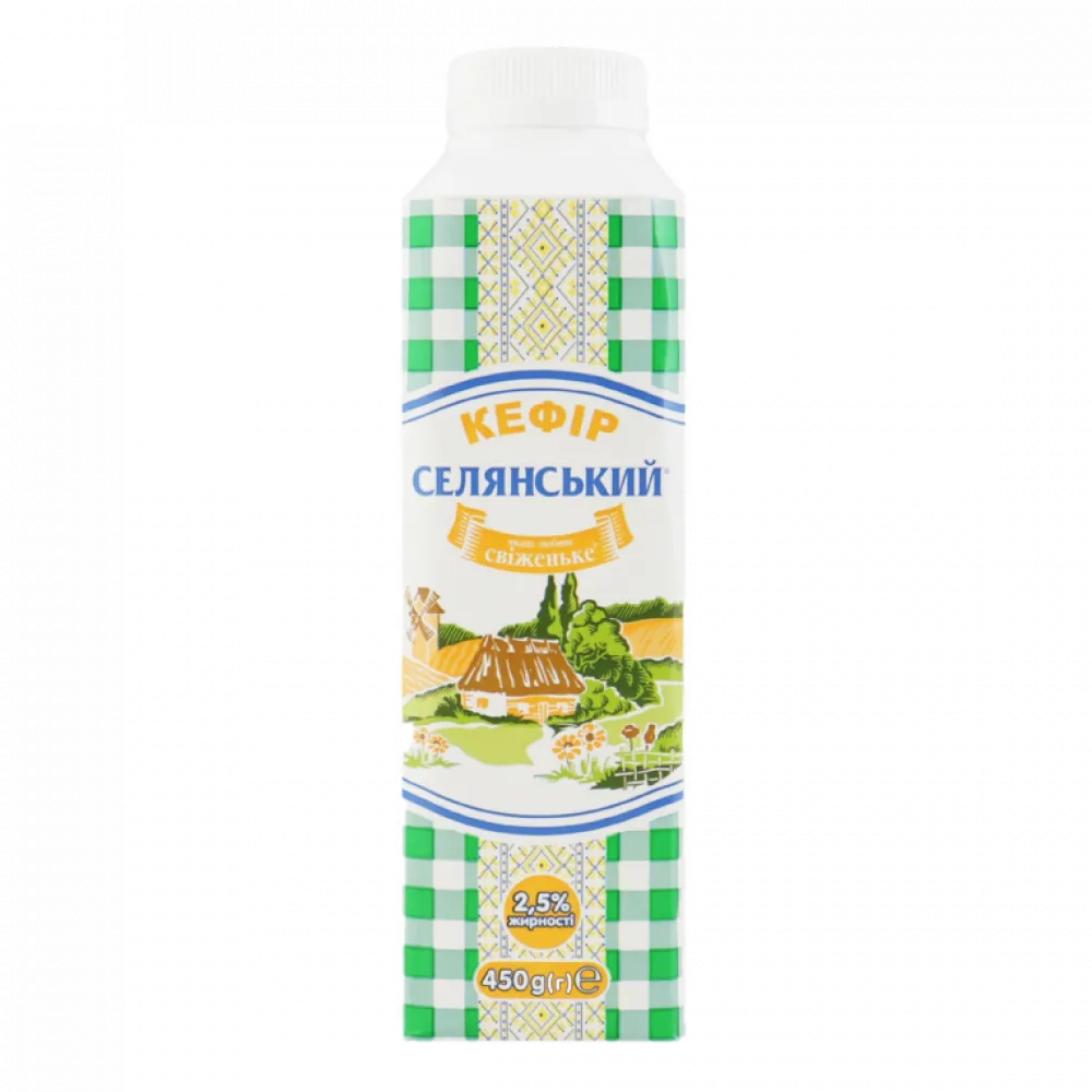 Кефір Селянське 2.5% пл. 400гр  арт. 01596 