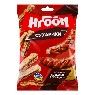 Сухарики Hroom ковб/гірч 60гр  арт. 05372