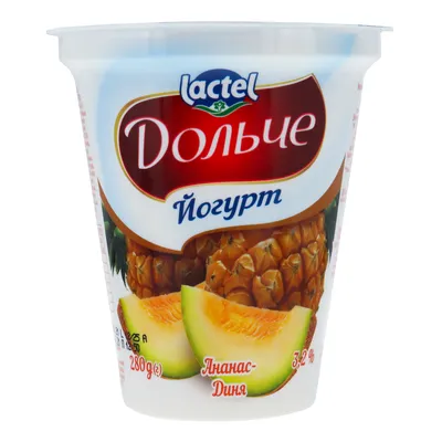 Йогурт Дольче Ананас-диня 280гр  арт. 06679Ананс
