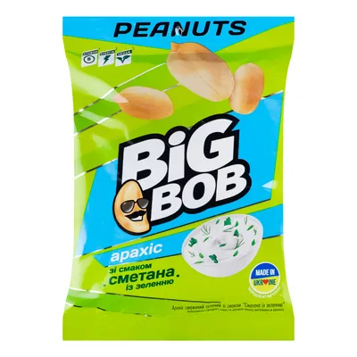 Арахіс Big Bob Сметана-зелень 120гр  арт. 07017