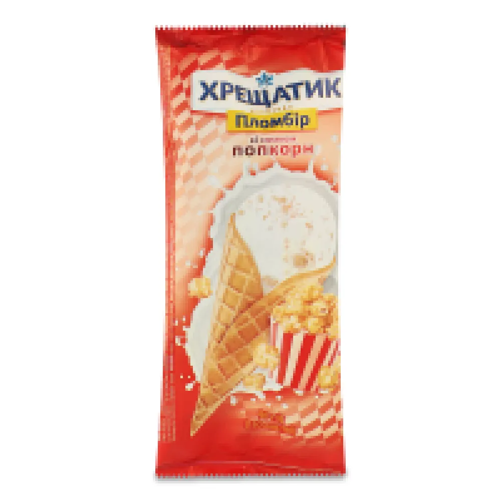 Морозиво Хрещатик попкорн з сол.карам. у ріжку 90гр  арт. 10110 