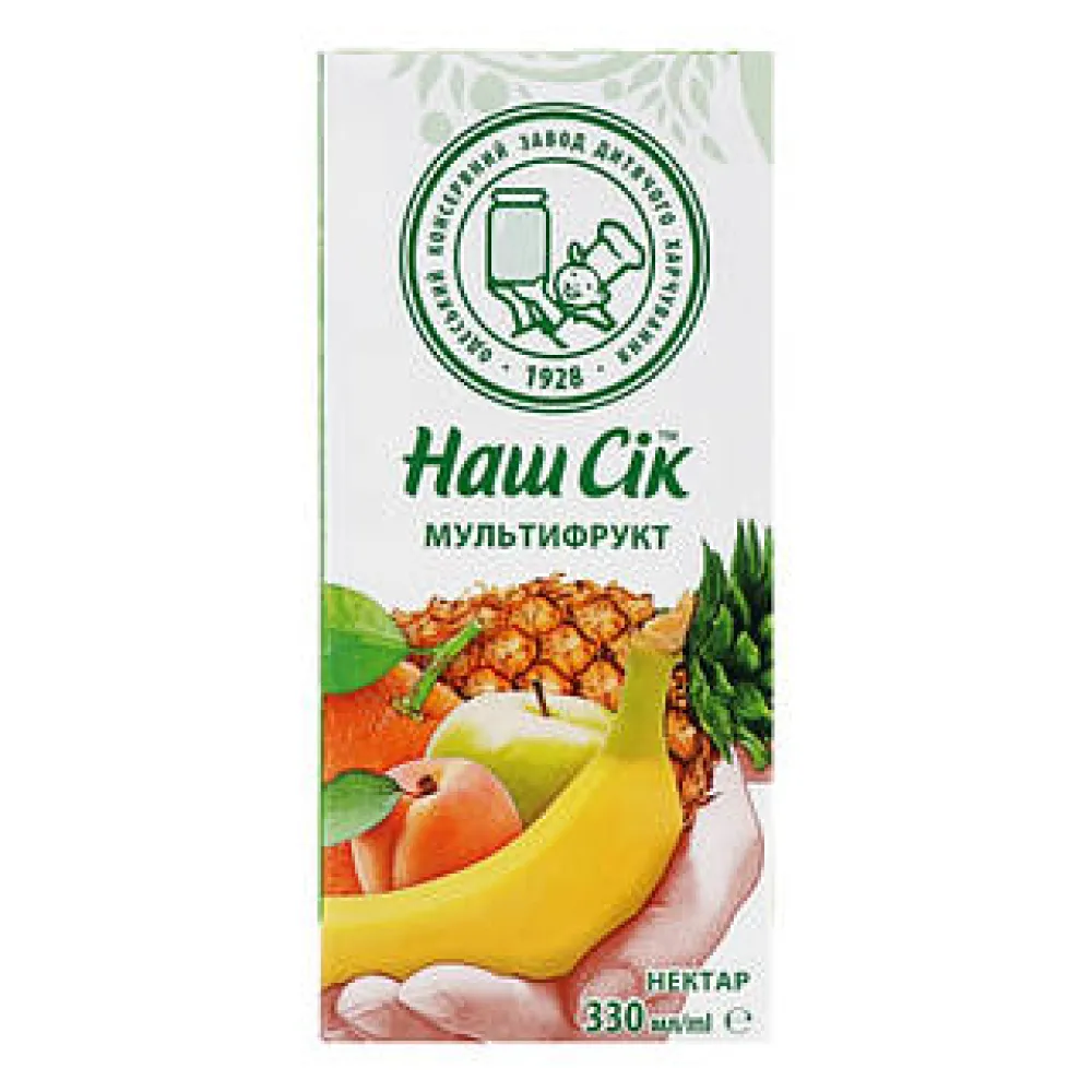 Сік Наш Сік мультифр. 0,33л  арт. 07052 