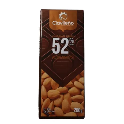 Шоколад Clavileno Мигдаль 52% 200гр  арт. 02563