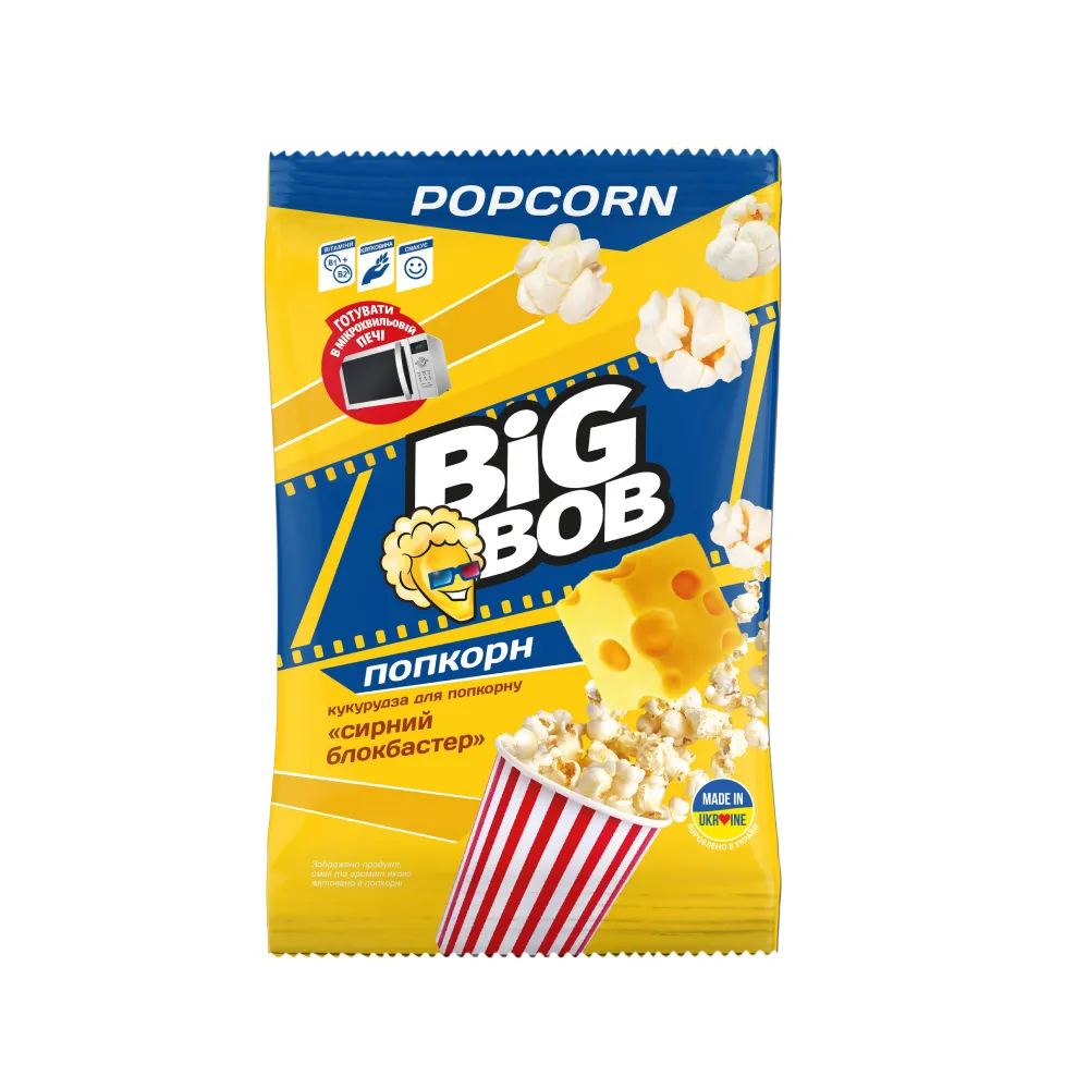 Кукурудза для попкорну Big Bob Сирний Блокбастер 90гр  арт. 00593 