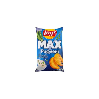 Чипси Lay's Max Ridged Сметана-цибуля 95гр  арт. 08439