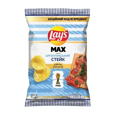 Чипси Lay's Max Аргентинський стейк 95гр  арт. 10757