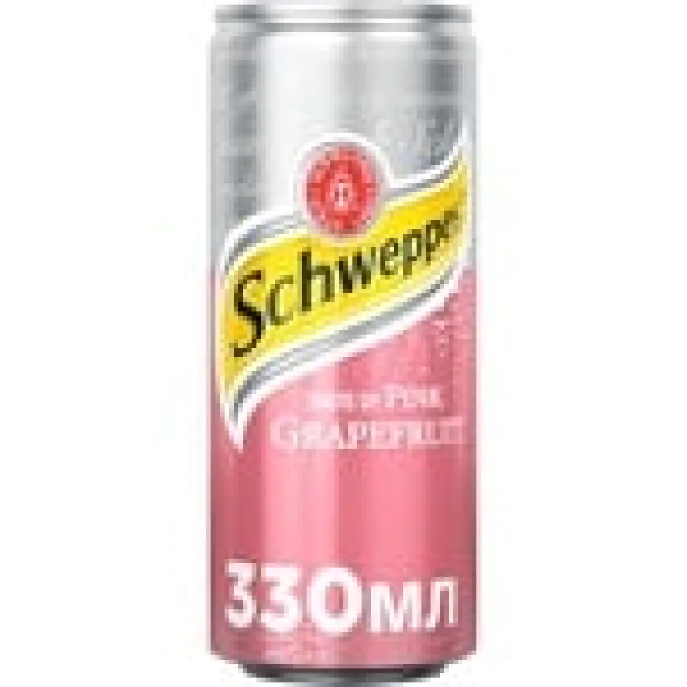 Напій газований Schweppes Рожевий грейпфрут з/б 0,33л  арт. 10870 