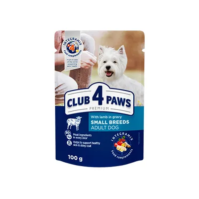 Рідкий корм для собак Club 4 Paws Мал.порід ЯГНЯ в соусі 100гр  арт. 05396