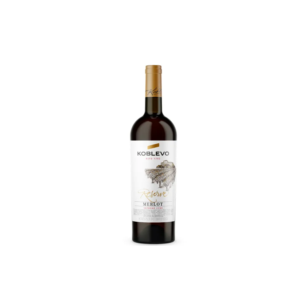 Вино Merlot Koblevo Reserve червоне сухе 0.75л  арт. 04683 