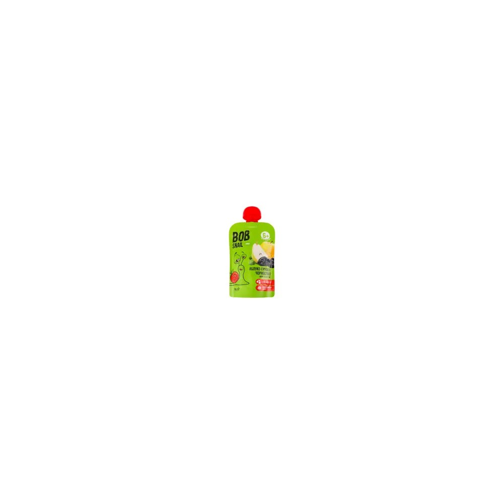 Пюре фруктове Bob Snail Яблоко-груша-чорнослив 90гр  арт. 08683 