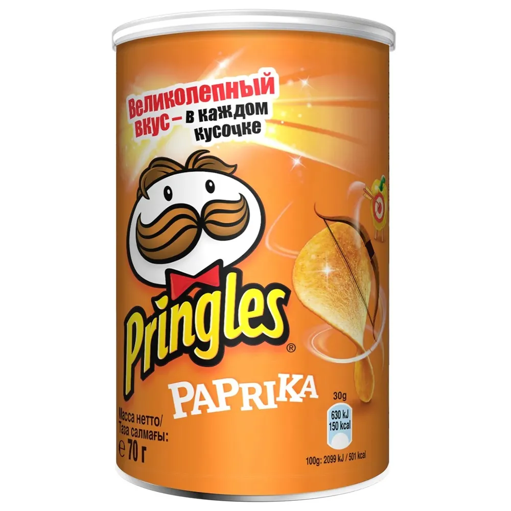 Чипси Pringles паприка 70гр  арт. 08290 