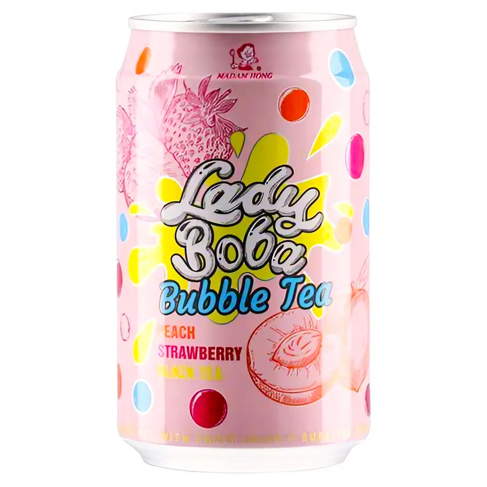 Чайний напій Madam Hong Bubble Tea Персик-полуниця 0,32л  арт. 09875 