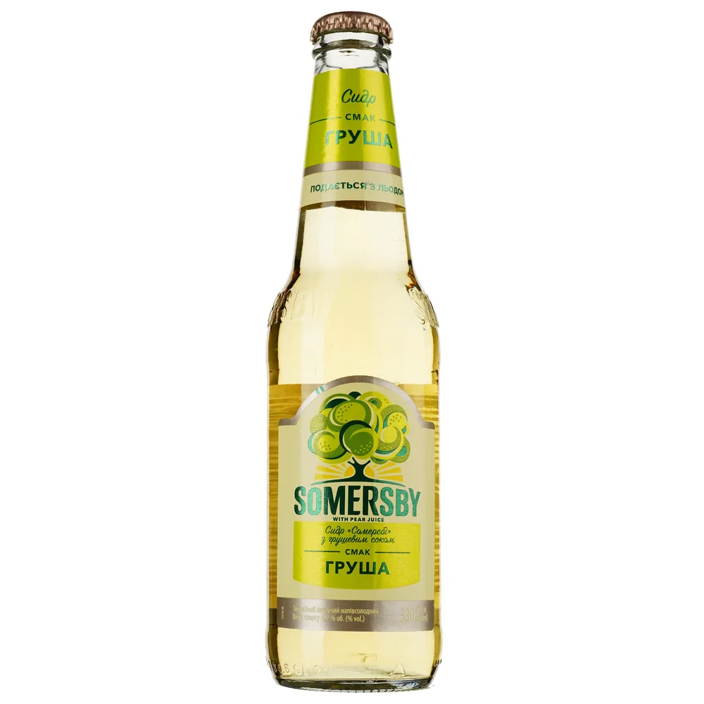 Напій слабоалкогольний Сидр Somersby Груша 0,33л  арт. 02798 