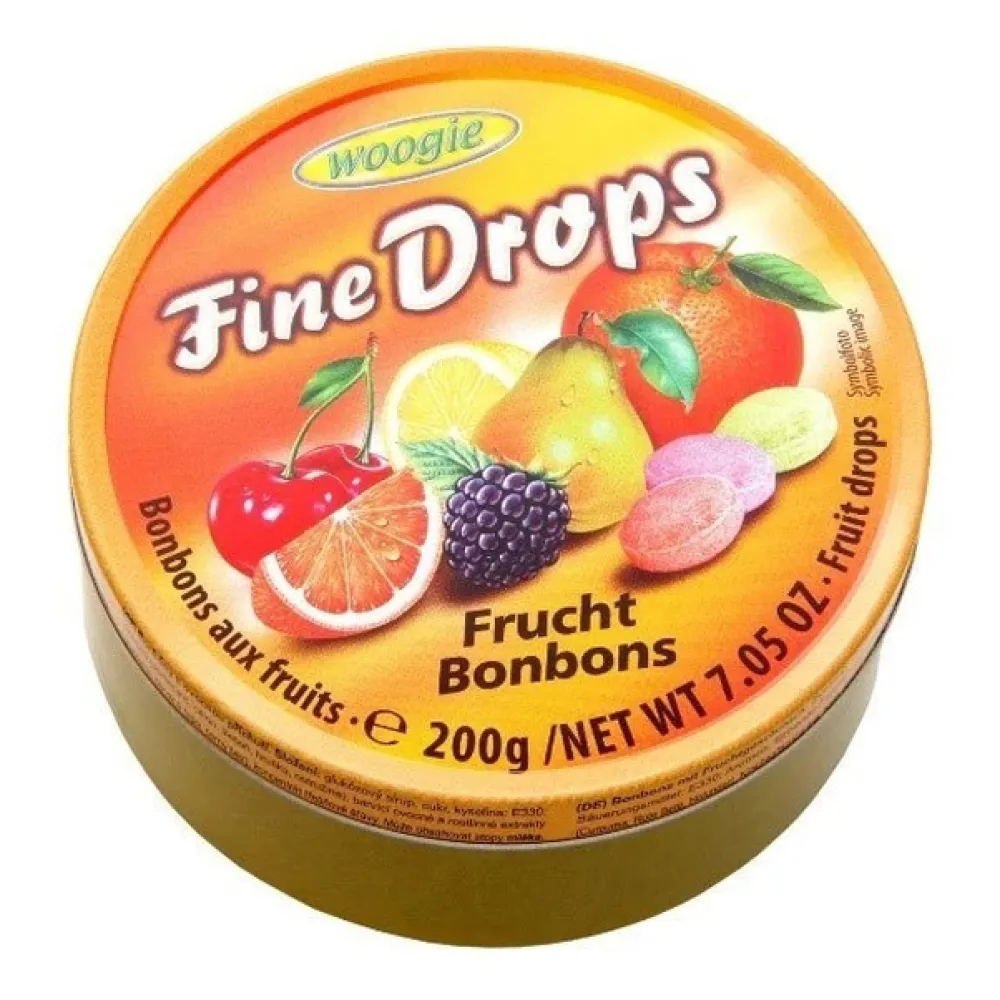 Льодяник Woogie Fine Drops Frucht Bonbons 200гр  арт. 10599 