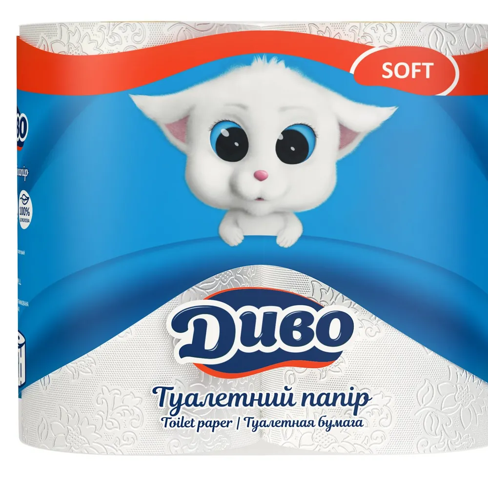 Туал.папір Диво 2шар. 4 рул. 4рул.  арт. 07828 