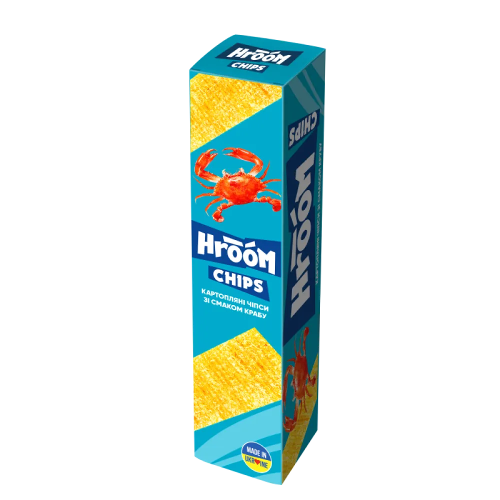 Чипси Hroom пластинки Краб 50гр  арт. 00602 