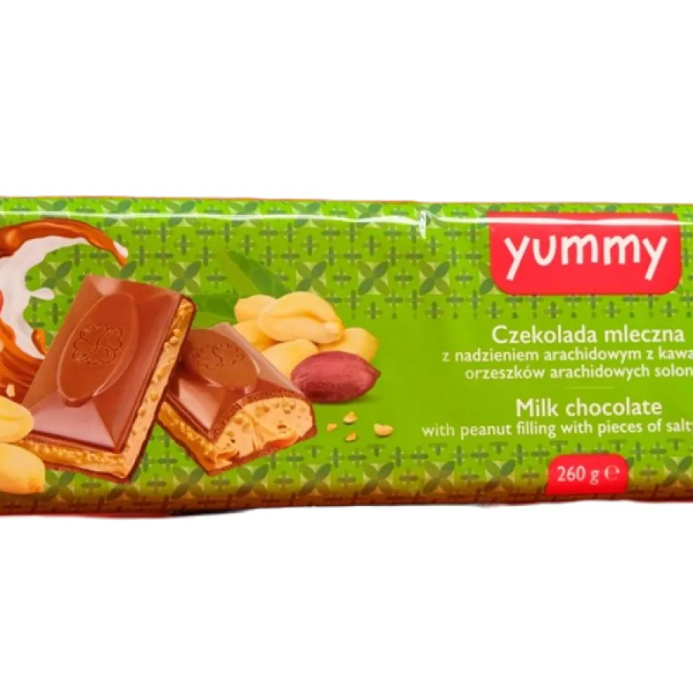 Шоколад Yummy Арахіс 260гр  арт. 08555 