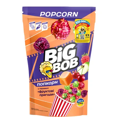 Попкорн Big Bob Фруктові пригоди 85гр  арт. 00592