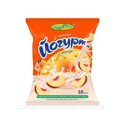 Кукурудзяні палички Золоте Зерно йогурт персик 60гр  арт. 04864