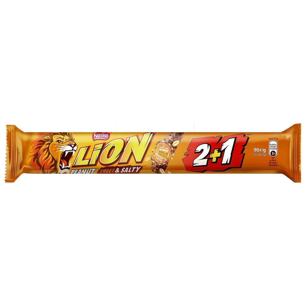Батончик Nestle Lion peanut 90гр  арт. 08407 